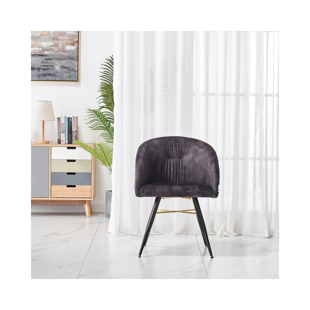 Vittorio LUX Velvet Dining Chair with Metal Legs - Perfect for Dining Room Living Room