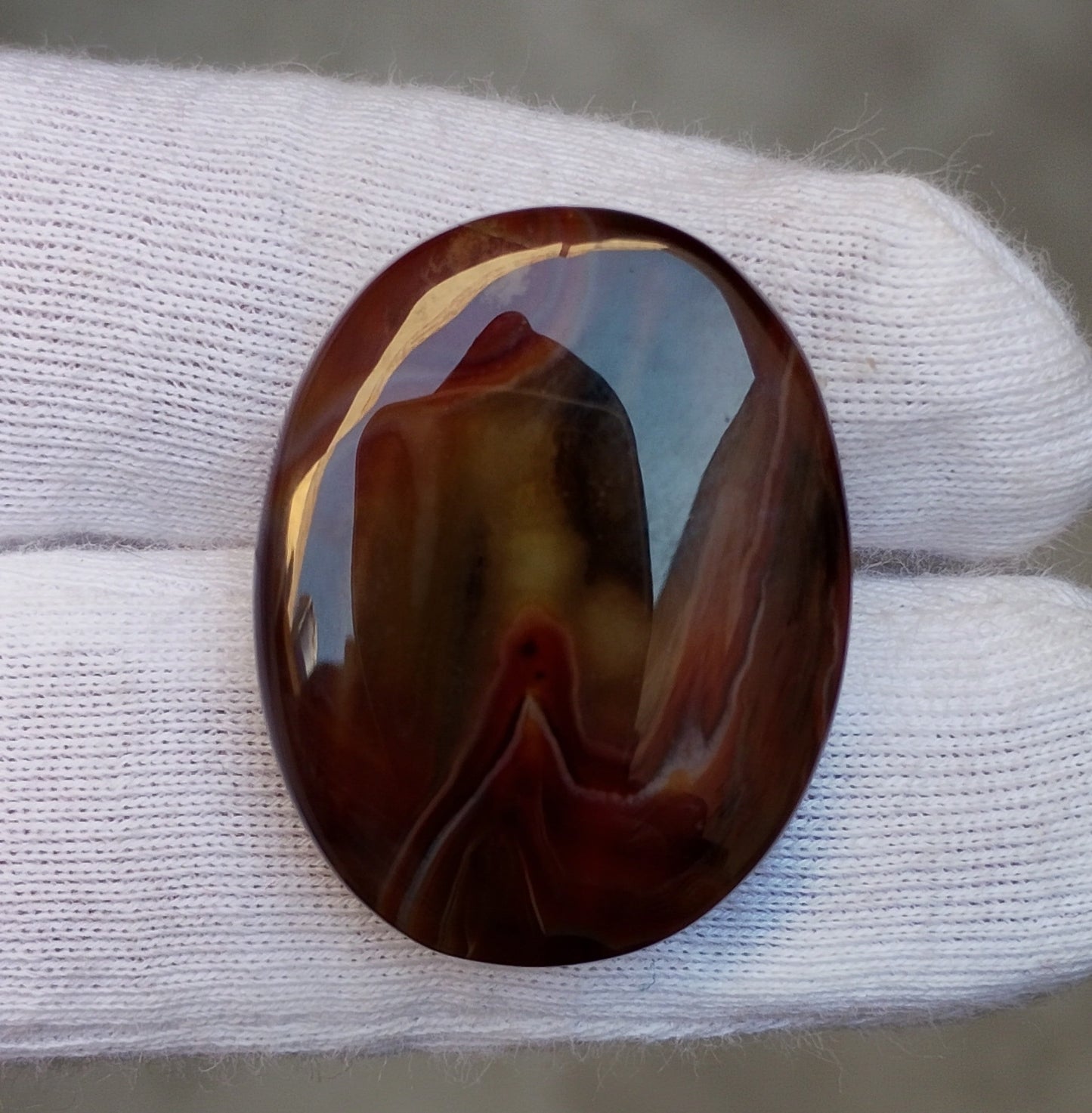 30ct Agate Cabochon - Sulaimani Aqeeq  - 20 x 26mm