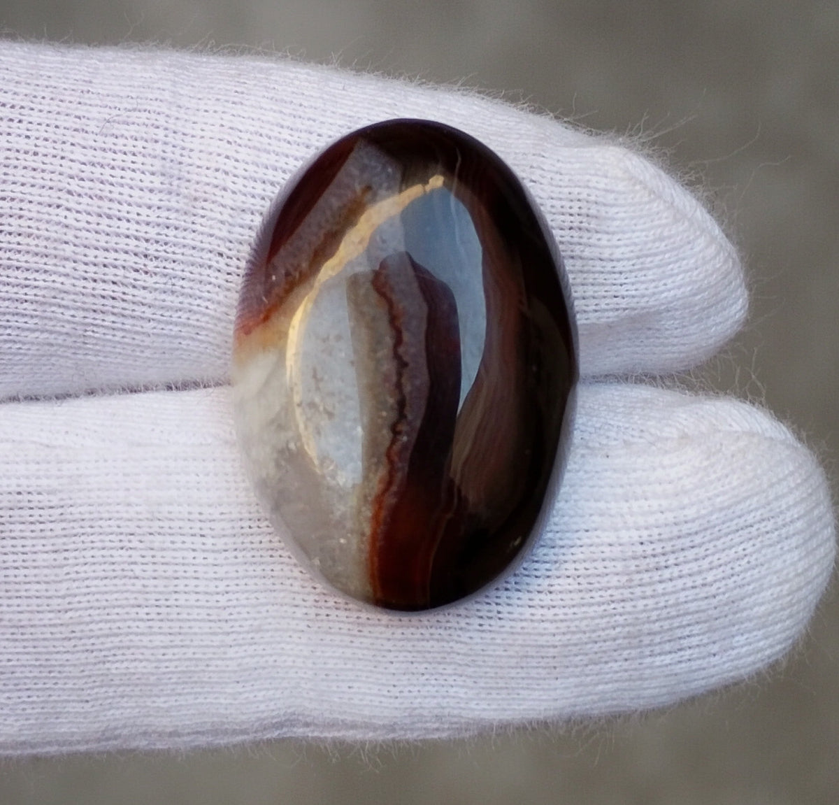25ct Agate Cabochon - Sulaimani Aqeeq  - 17 x 14mm
