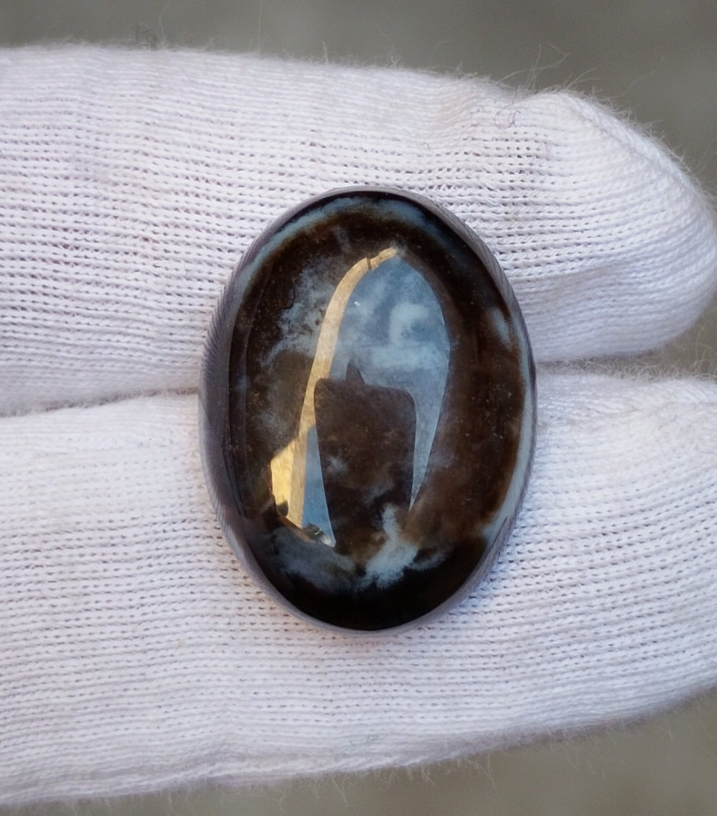 16.3ct Agate Cabochon - Sulaimani Aqeeq  - 19 x 20mm