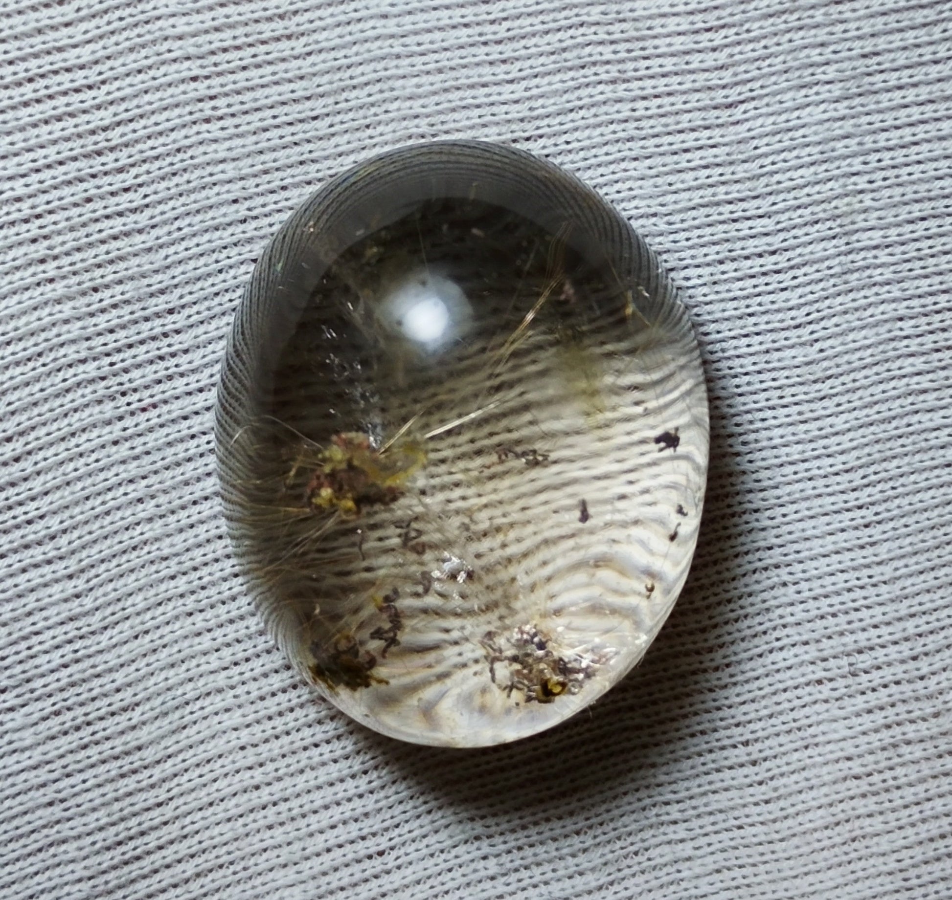 46.5ct Natural Phantom Quartz - Ghost Quartz - 19 x 24mm