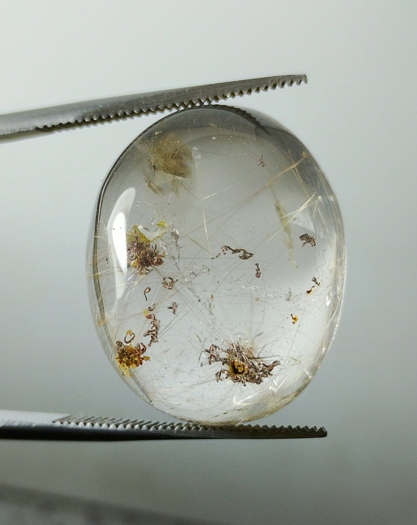 46.5ct Natural Phantom Quartz - Ghost Quartz - 19 x 24mm