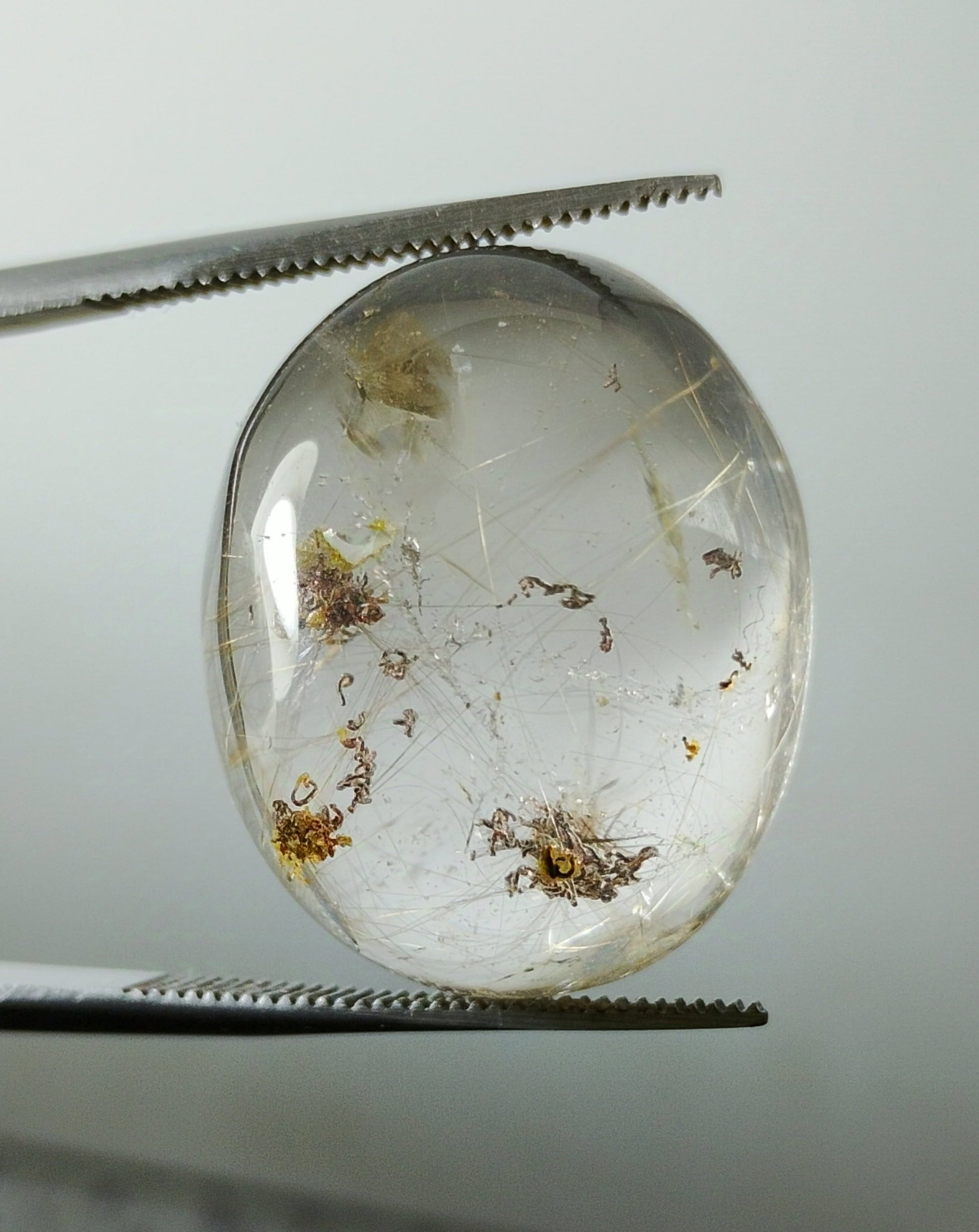 46.5ct Natural Phantom Quartz - Ghost Quartz - 19 x 24mm