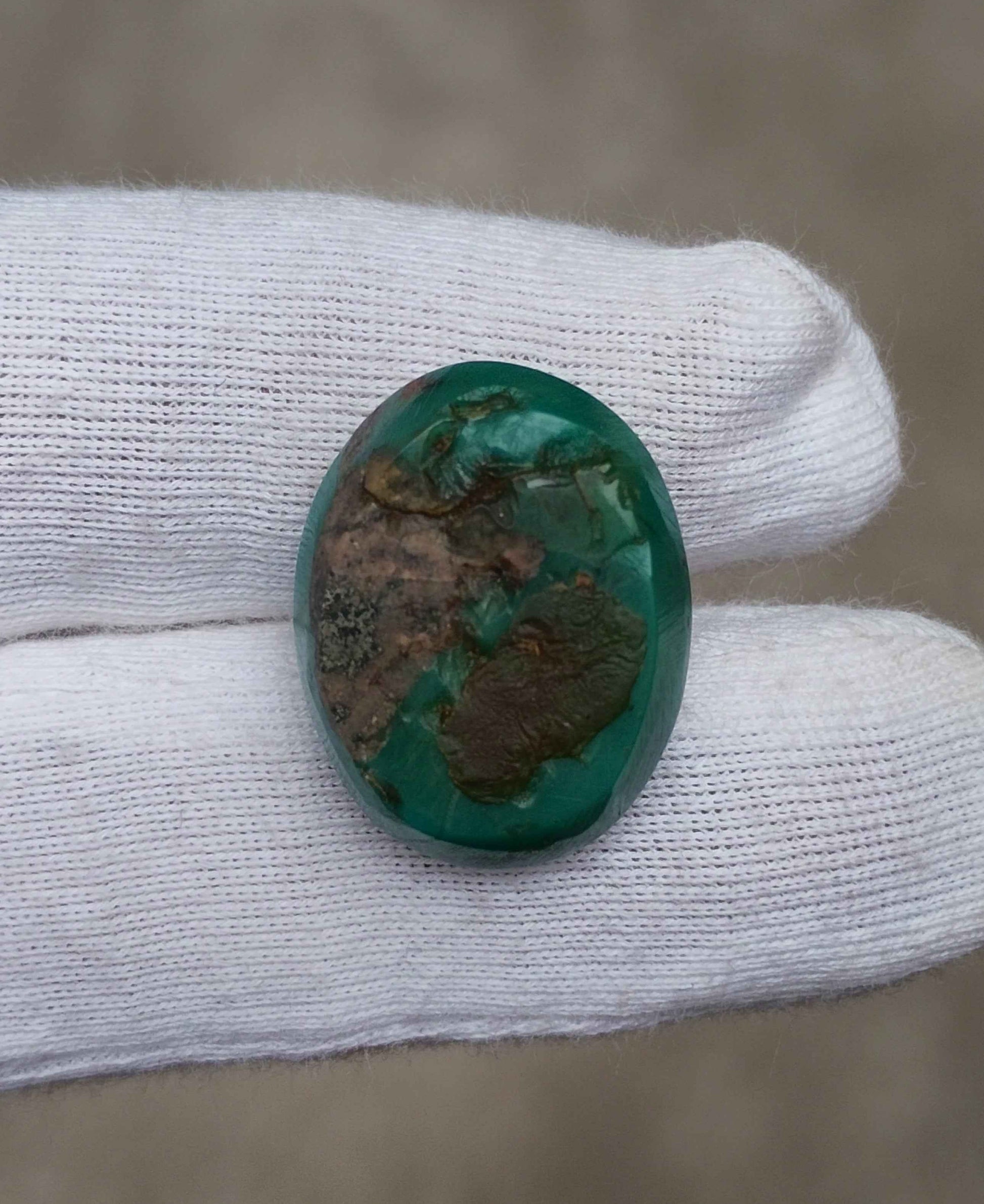 15ct - Natural Green Turquoise 16x20mm