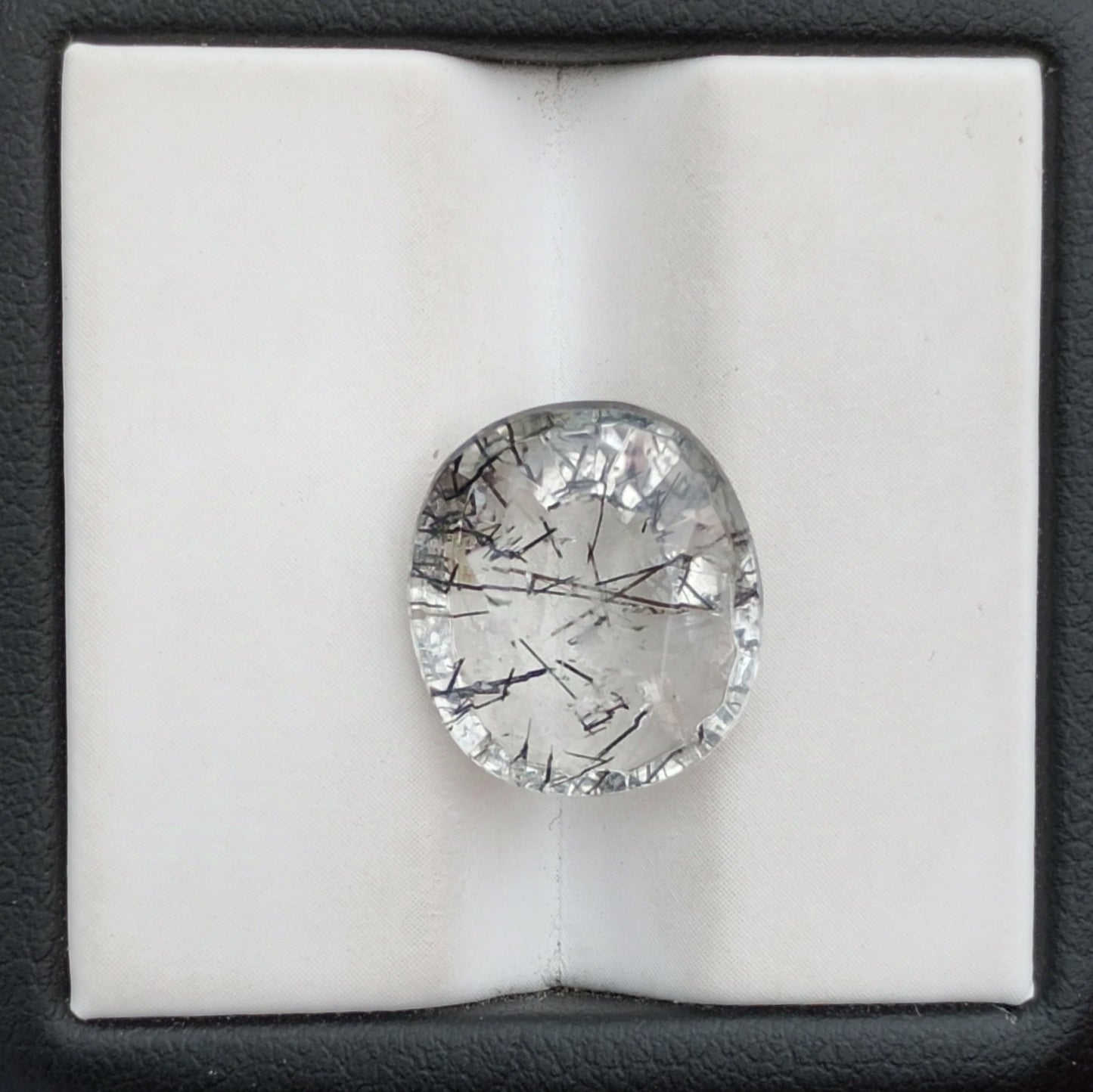 7.3ct Black Tourmalated Quartz  Black Rutile Quartz - Rutilated Quartz