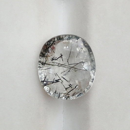 7.3ct Black Tourmalated Quartz Black Rutile Quartz - Rutilated Quartz