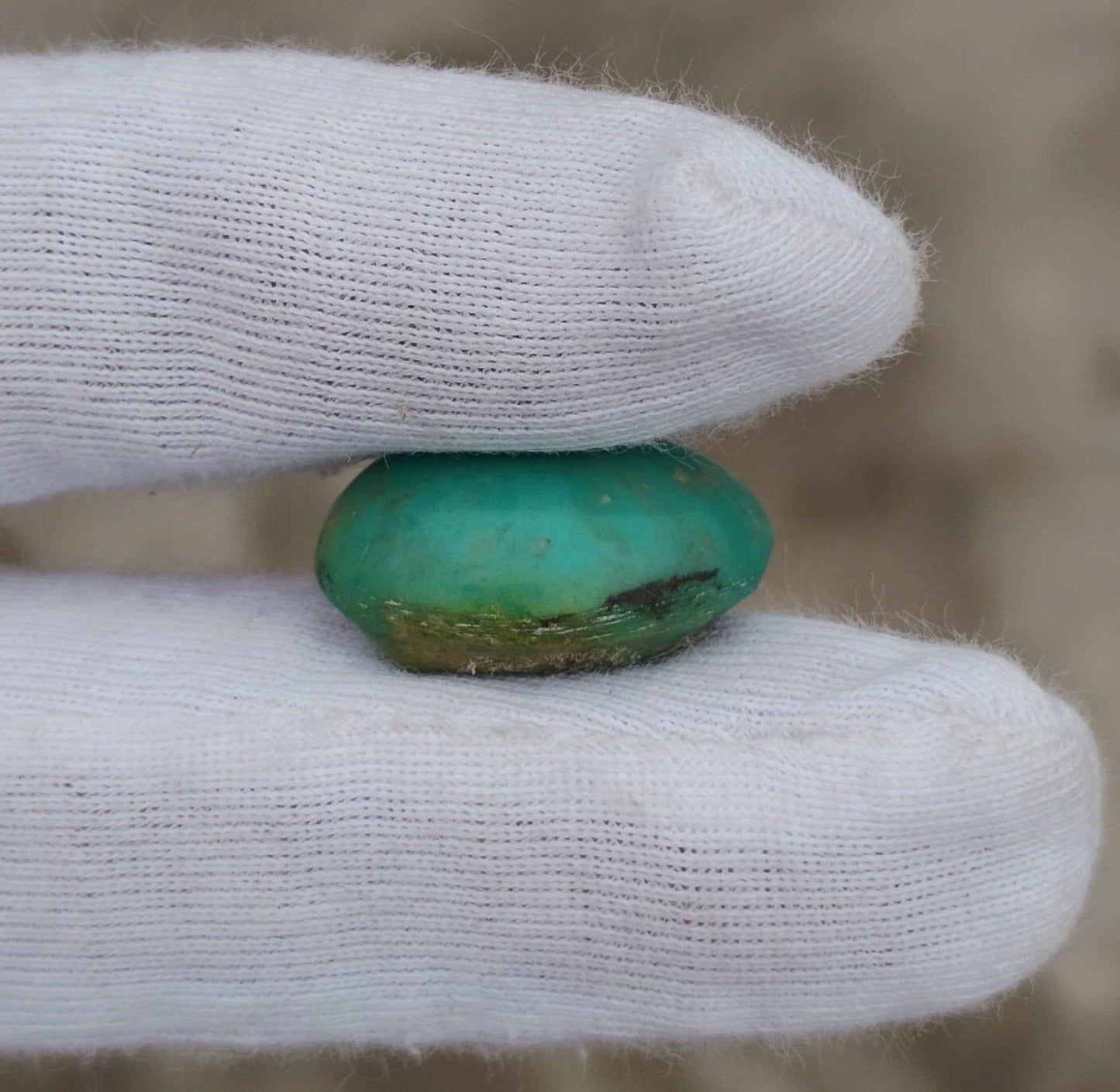 14.3ct Green Matrix Turquoise, Natural Feroza Stone Dimension 15x19mm