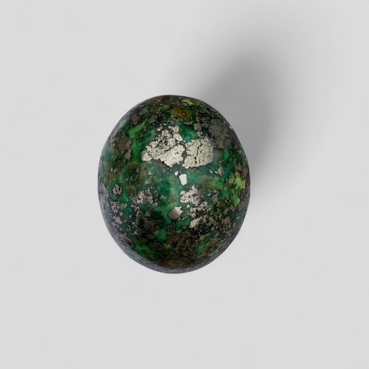 51.8ct Green Turquoise with Pyrite, Natural Feroza Stone Dimension 19x22x14mm