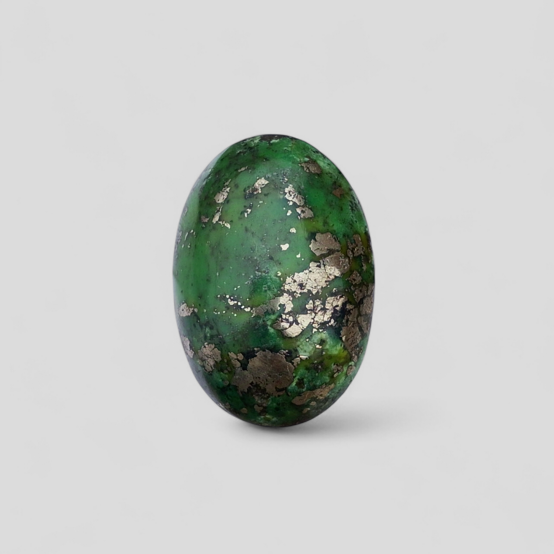 48.5ct Green Turquoise with Pyrite, Natural Feroza Stone Dimension 19x27x12mm