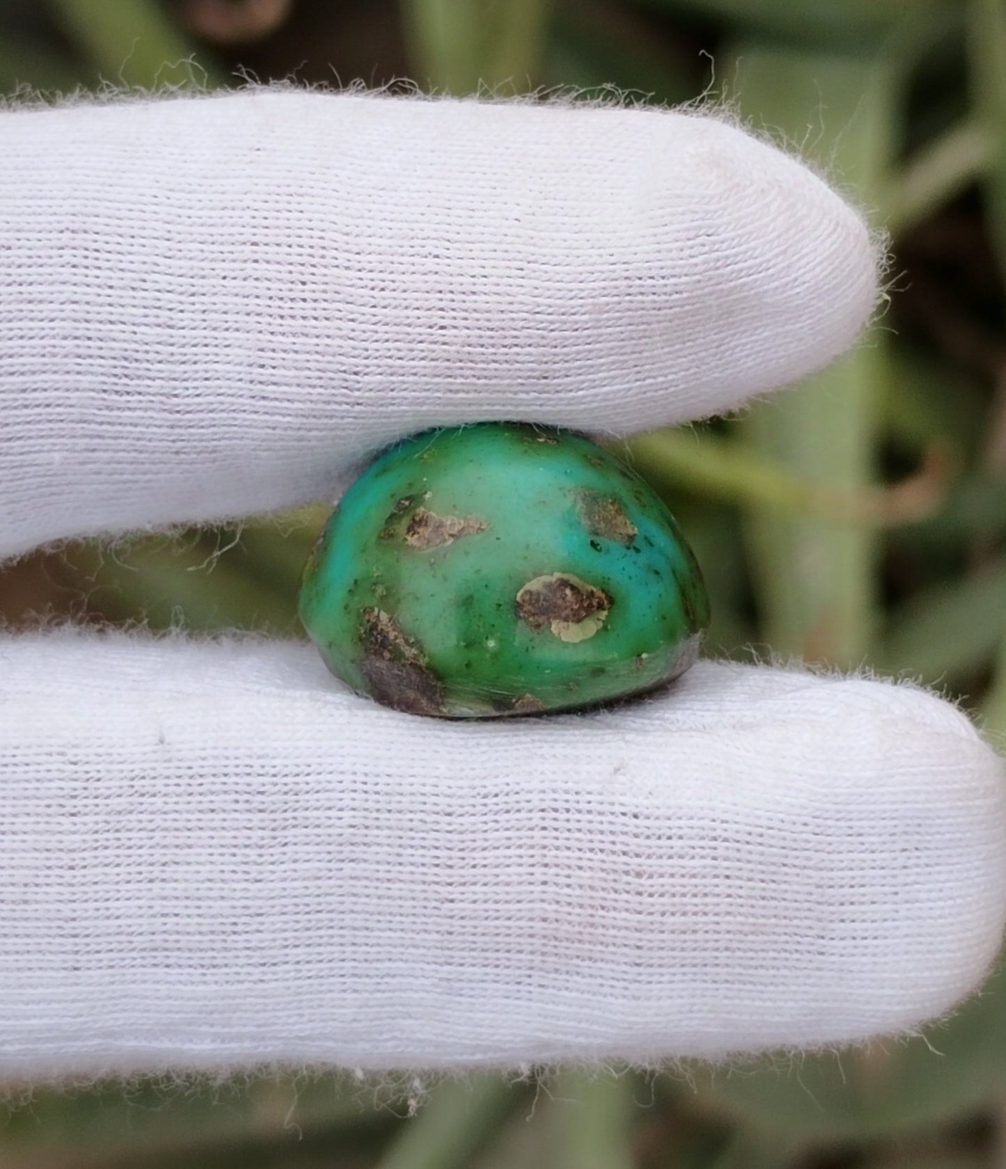 17.7ct Green Turquoise with Pyrite, Natural Feroza Stone Dimension 14x18x13mm