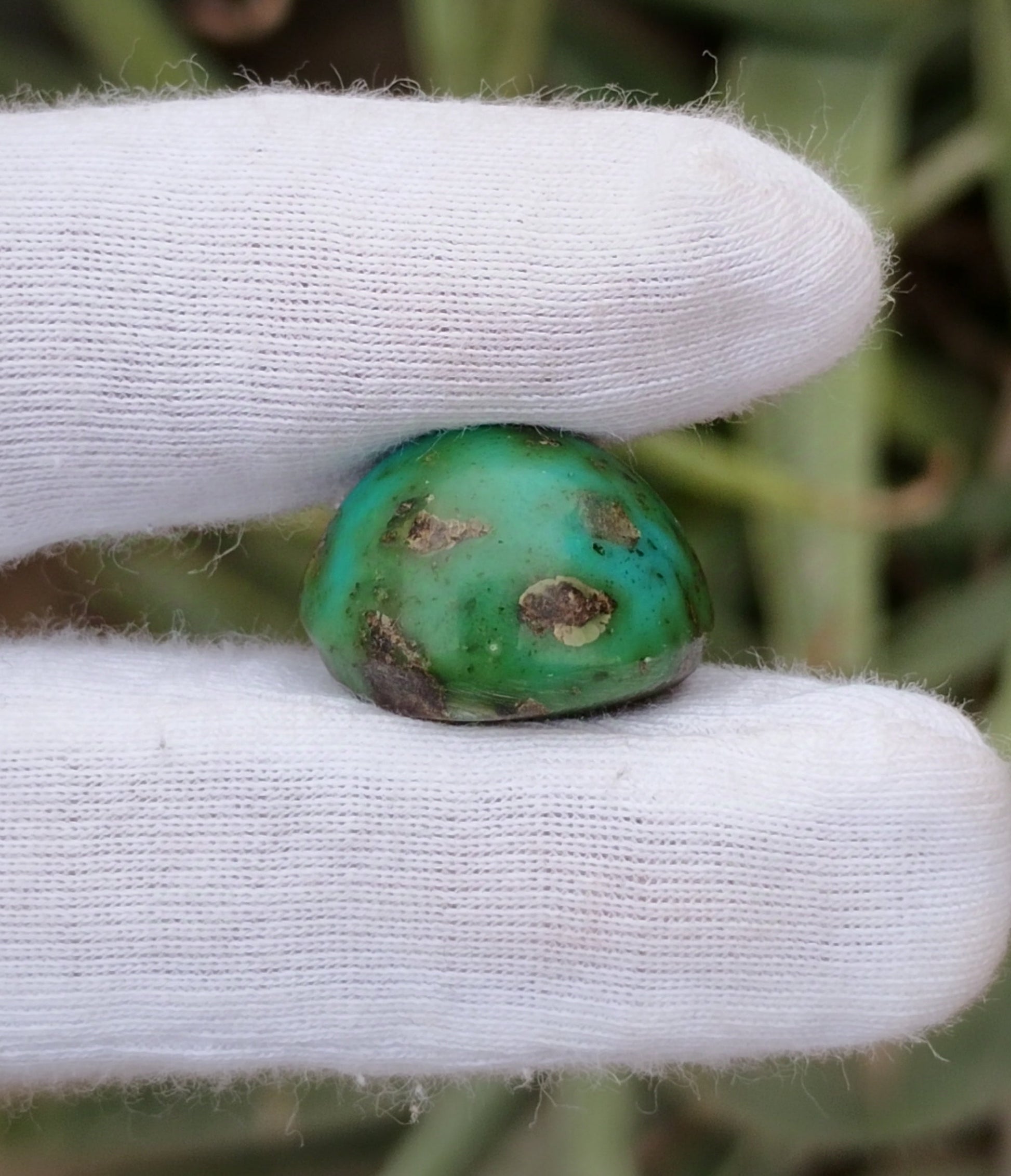 17.7ct Green Turquoise with Pyrite, Natural Feroza Stone Dimension 14x18x13mm