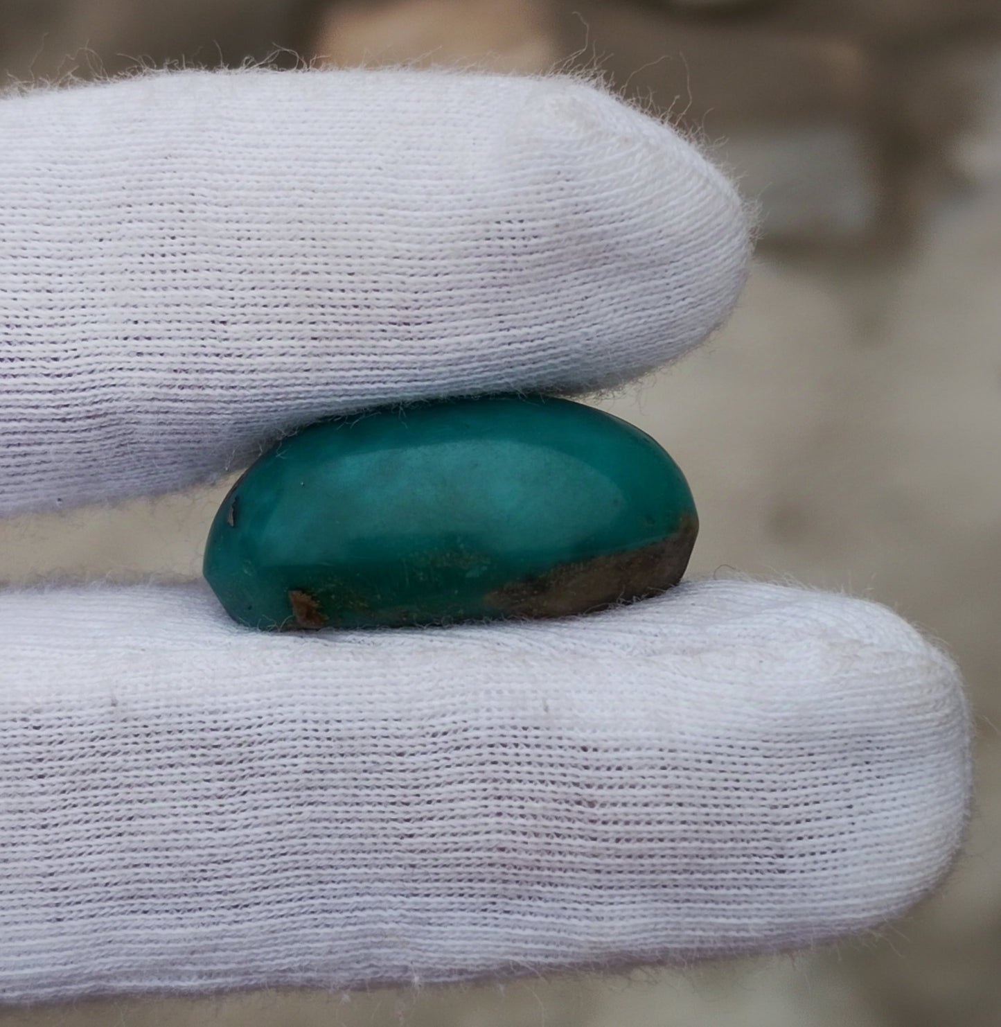 22ct Green Turquoise with Pyrite, Natural Feroza Stone Dimension 19x23x10mm