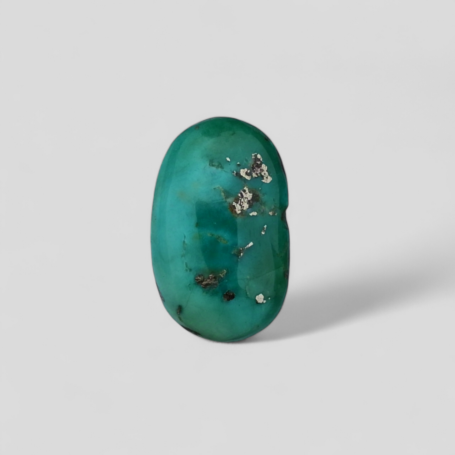 7.7ct Green Turquoise with Pyrite, Natural Feroza Stone Dimension 12x19x5mm