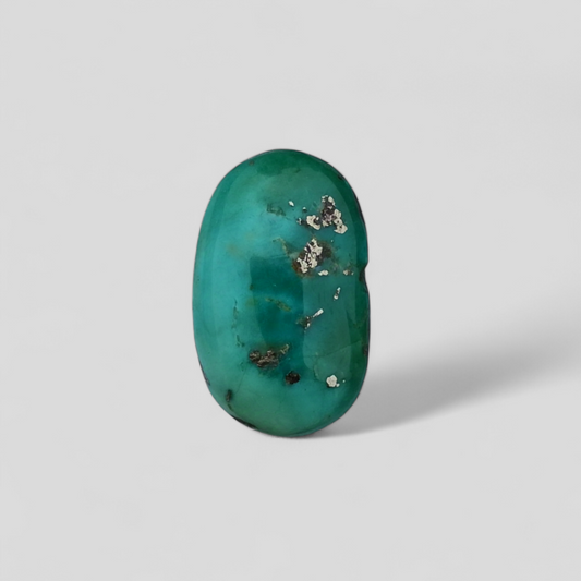 7.7ct Green Turquoise with Pyrite, Natural Feroza Stone Dimension 12x19x5mm