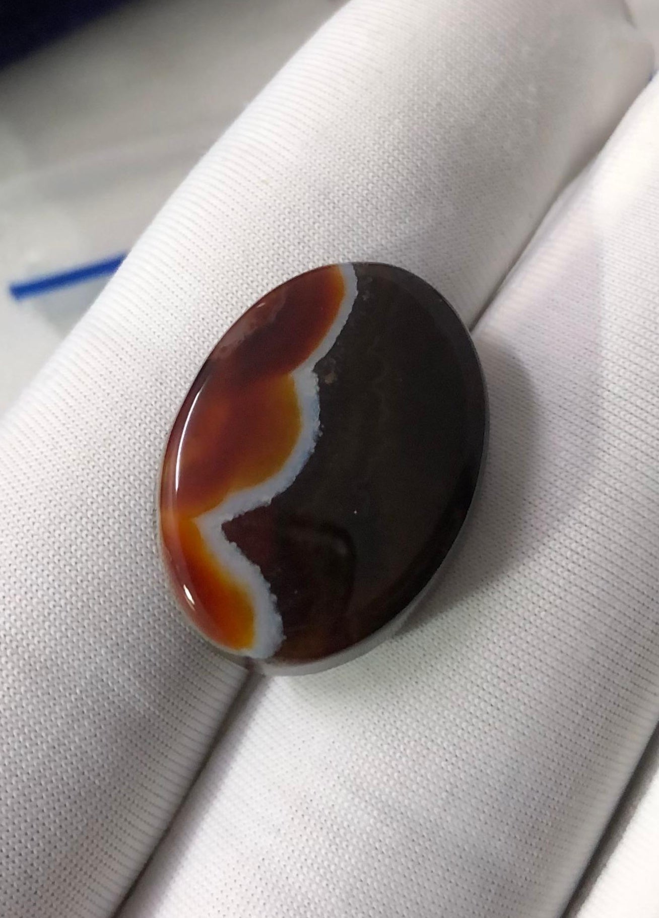 17ct Agate Cabochon - Sulaimani Aqeeq  - 21 x 16mm