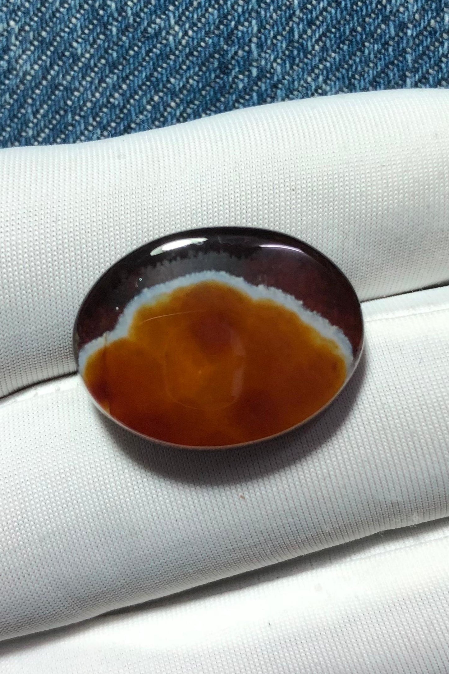 21ct Agate Cabochon - Sulaimani Aqeeq  - 22 x 17mm