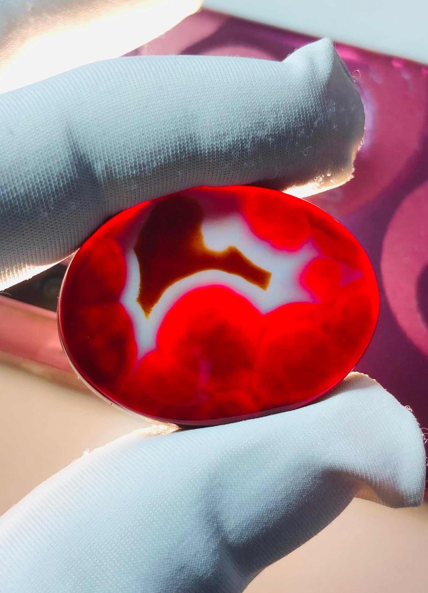 47ct Agate Cabochon - Sulaimani Aqeeq  - 34 x 25mm