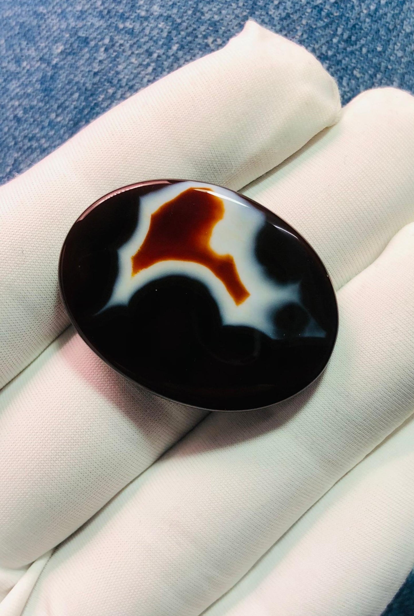 47ct Agate Cabochon - Sulaimani Aqeeq  - 34 x 25mm