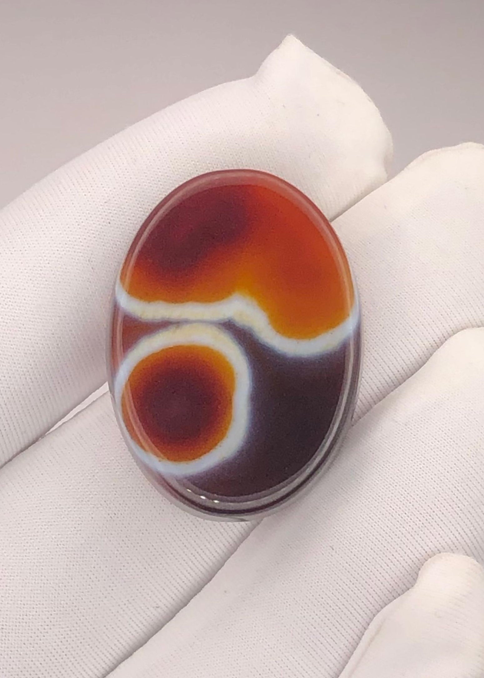 41ct Agate Cabochon - Sulaimani Aqeeq  - 30 x 22mm