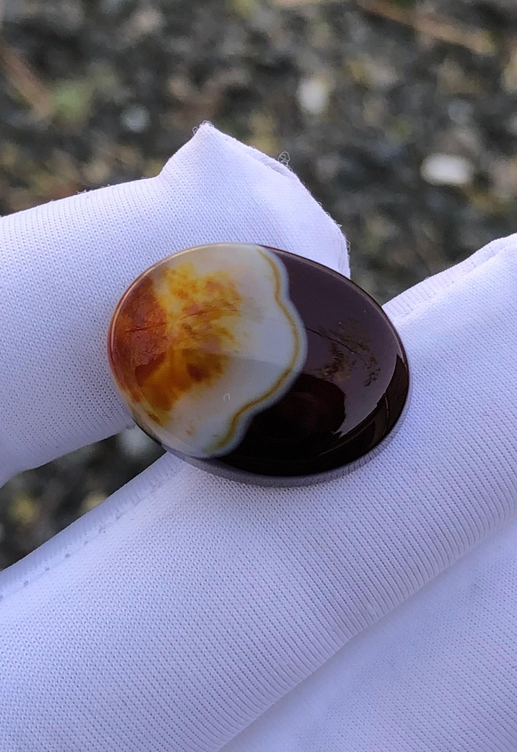 18ct Agate Cabochon - Sulaimani Aqeeq  - 21 x 16mm