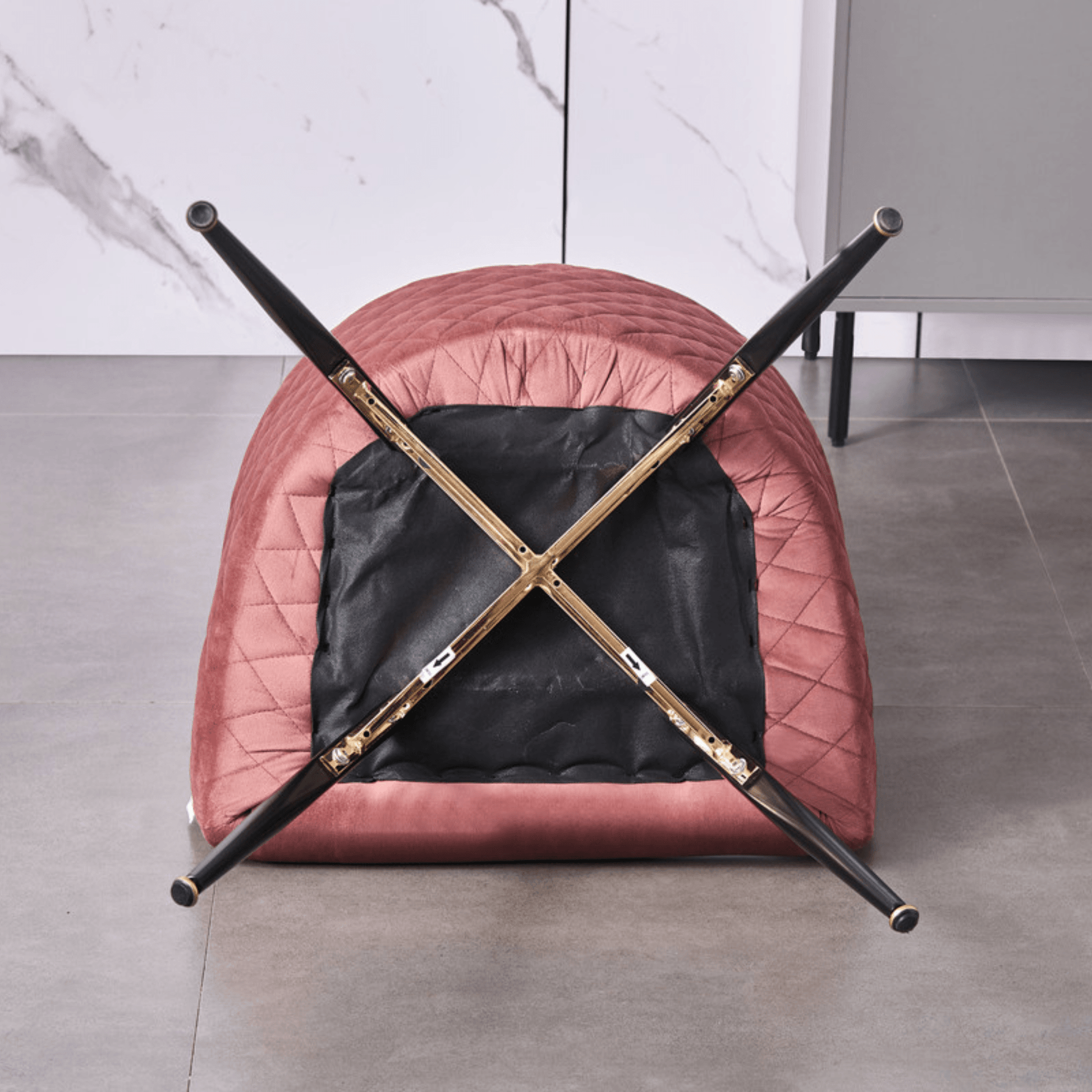 Vittorio LUX Velvet Dining Chair with Metal Legs - Perfect for Dining Room Living Room