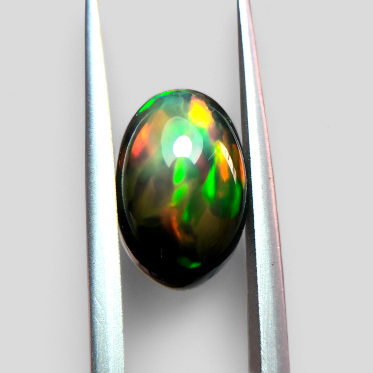 3.95ct Opal for Sale - Black Fire Opal - October Birthstone - 13x9mm
