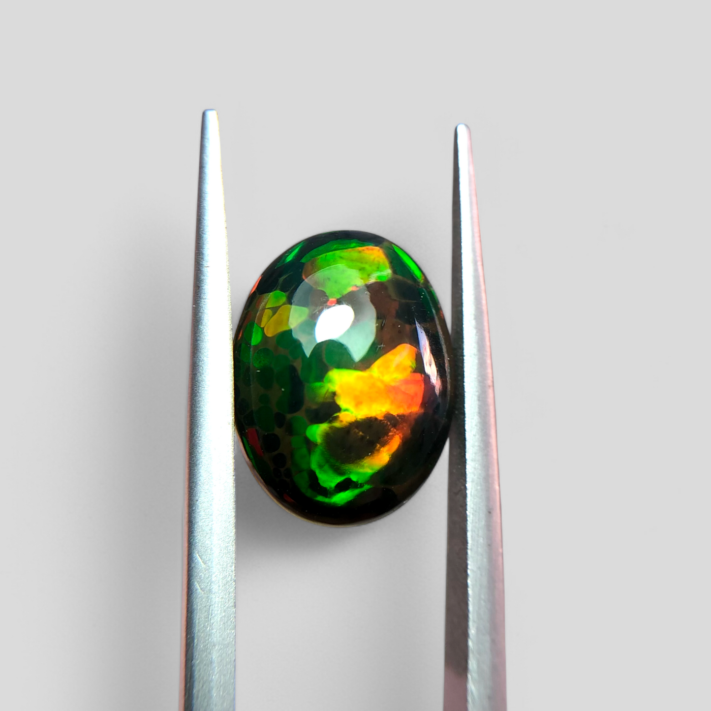 3.8ct Opal for Sale - Black Fire Opal - October Birthstone - 14.2x11mm