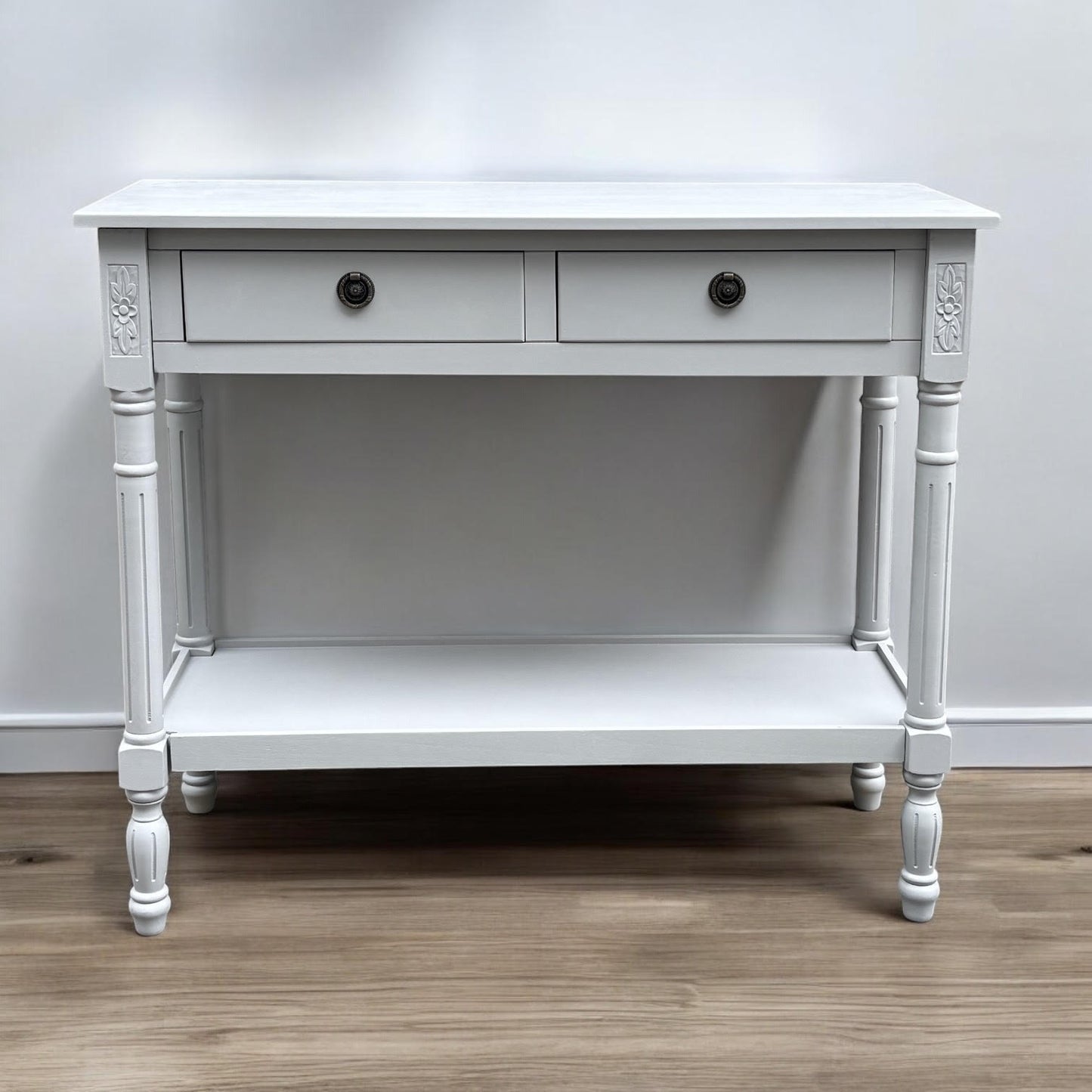 90CM 2 DRAWER SIDE TABLE