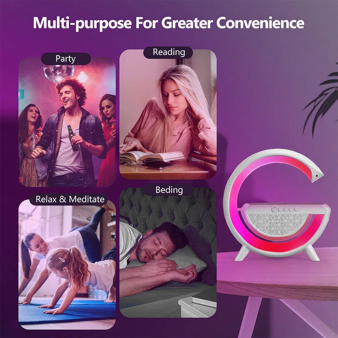Multi-Functional Wireless Charging Station with Speaker - Sleek & Modern Smart Device