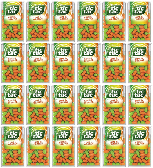 24 X Tic Tac Lime Orange T100