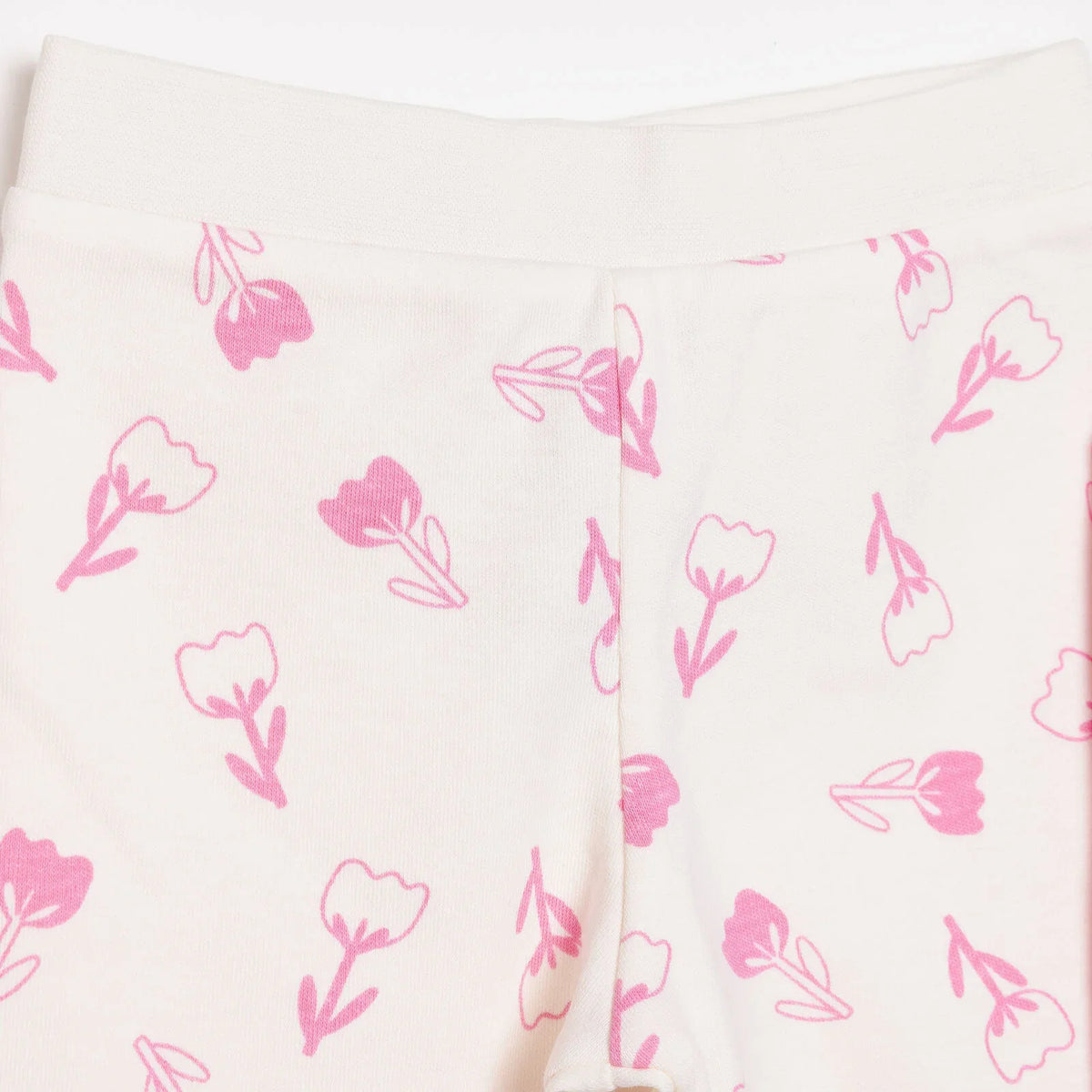 HelloBaby 2 Pack Tulip Motif Footless Interlock Baby Bottoms (6 Months to 4 Years)