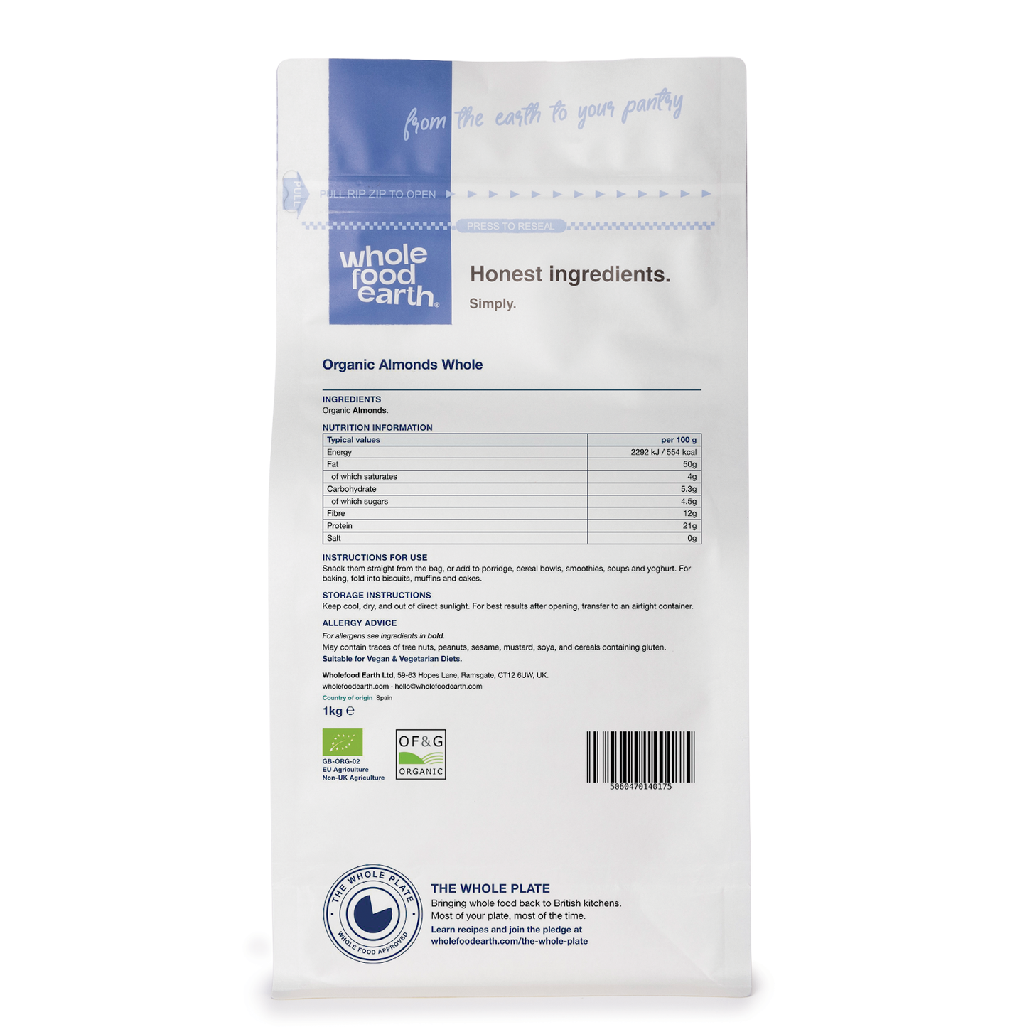Organic Almonds Whole