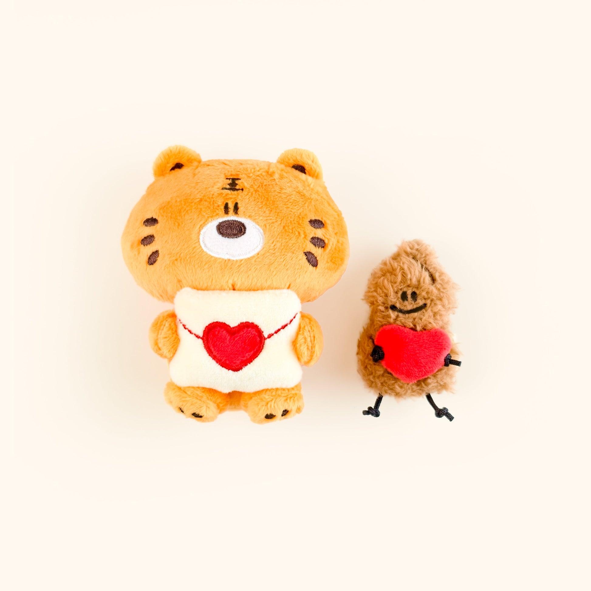 Fickle Plan | Tiger Peanut And Red Heart Bag Charm