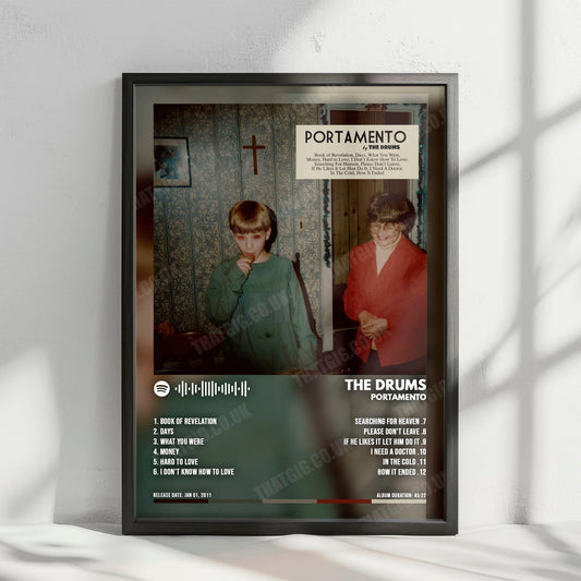 The Drums "Portamento" Album Cover Poster - with Complete Tracklist