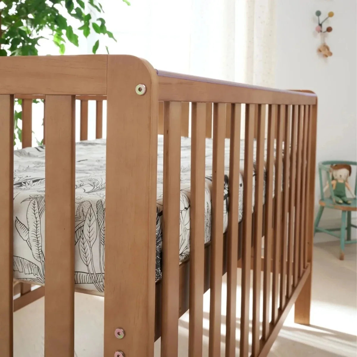 Tutti Bambini Malmo Cot Bed with Rio 2 pcs Furniture Set - Dove Grey/Honey Oak