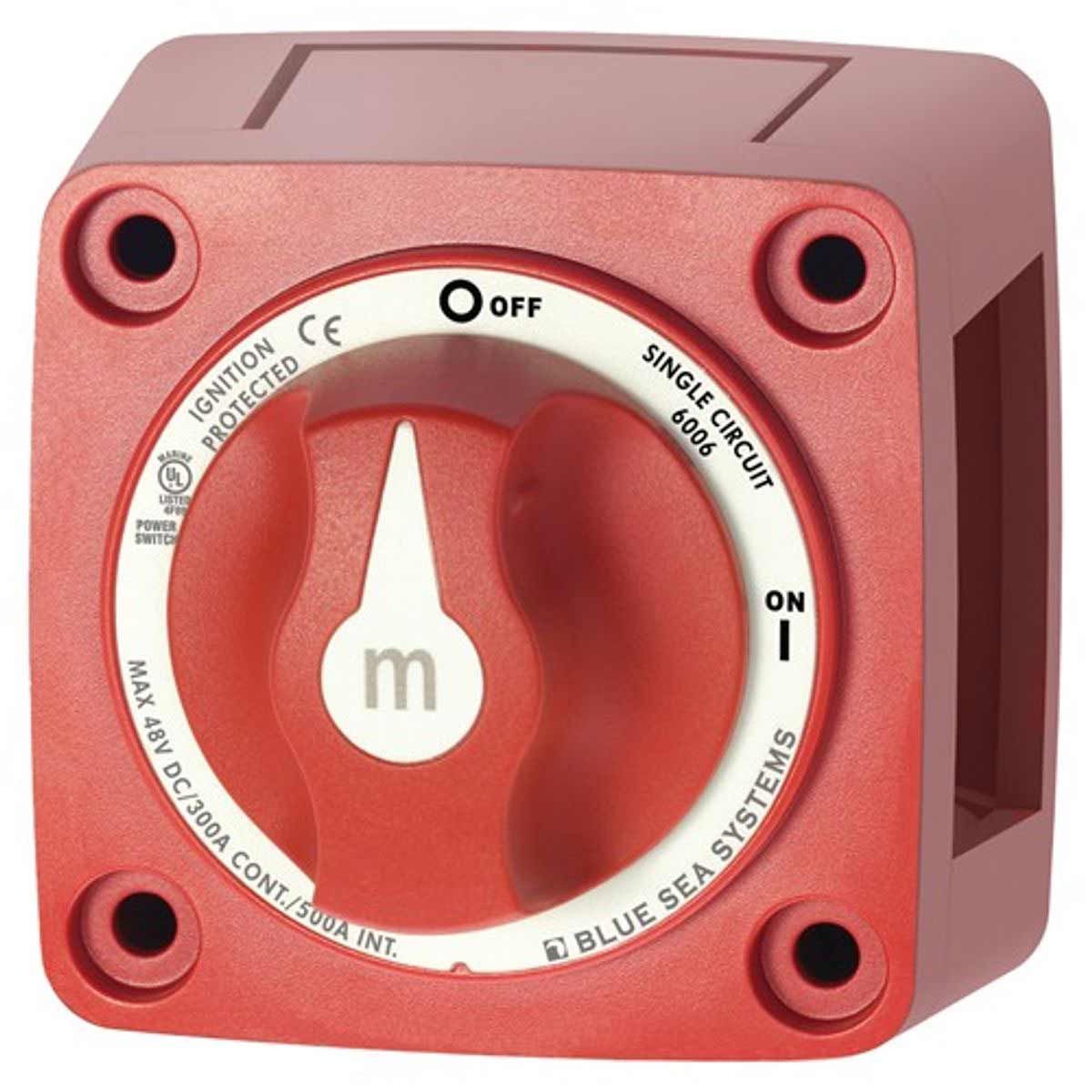 Blue Sea Mini Switch with Knob (300A / On/Off / Each)