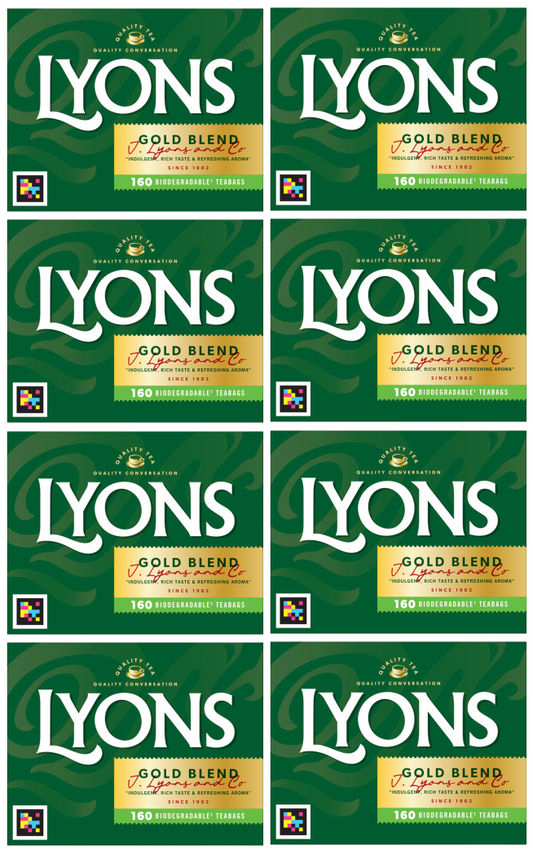 8 x Lyons Tea Gold 160's - 464G