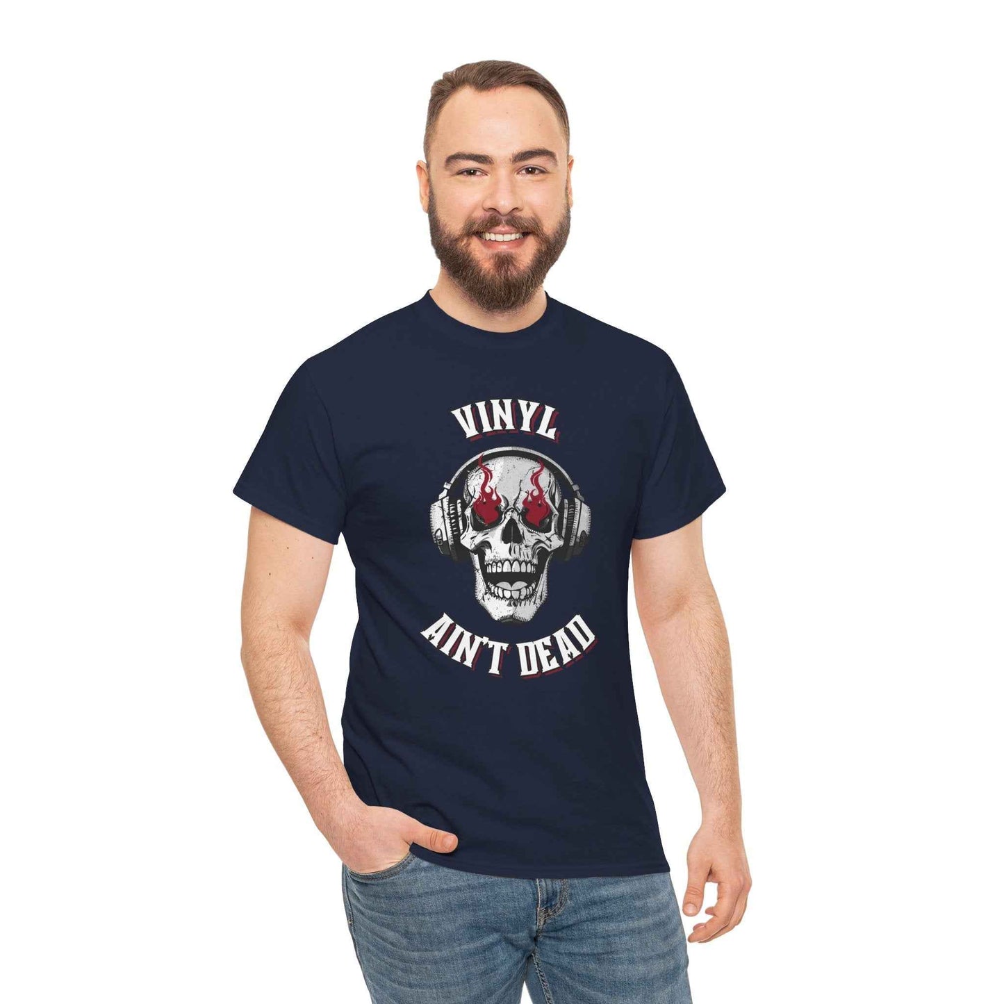 'Vinyl Ain't Dead' Skull Men's T-Shirt