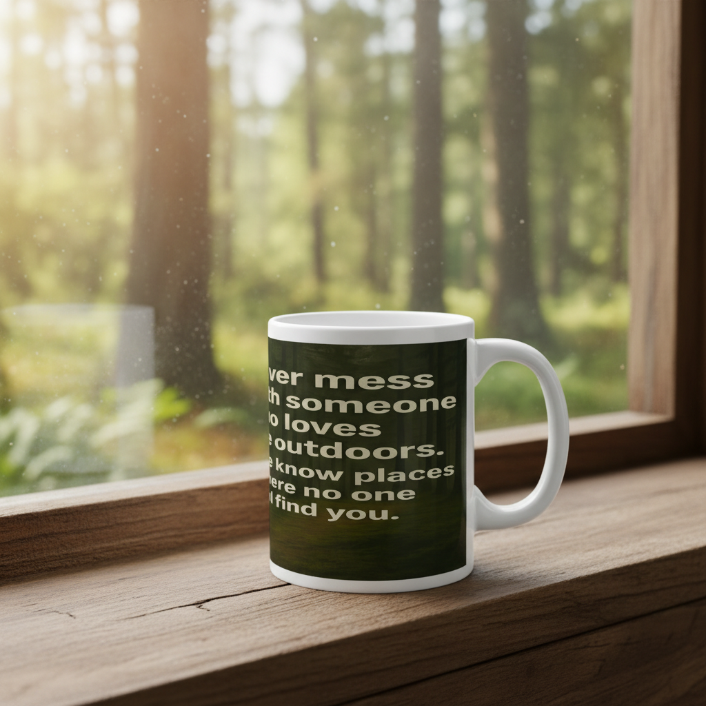 Never Mess With an Outdoors Lover – 11oz Ceramic Hiking Mug