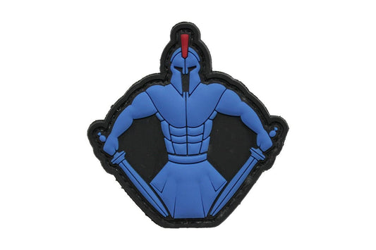 Spartan Warrior Molon Labe Blue PVC patch