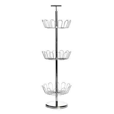 Tavia Revolving Silver Shoe Stand