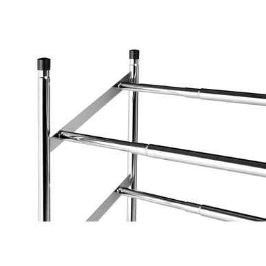 Extendable Chrome Frame 4 Tier Shoe Rack
