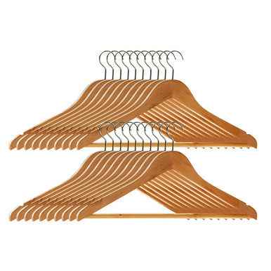 Set Of Twenty Wooden Clothes Hangers