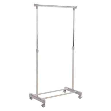 Ralesi Grey And Chrome Finish Clothes Hanging Rail With Wheels