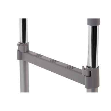 Ralesi Grey And Chrome Finish Double Clothes Hanging Rail With Wheels