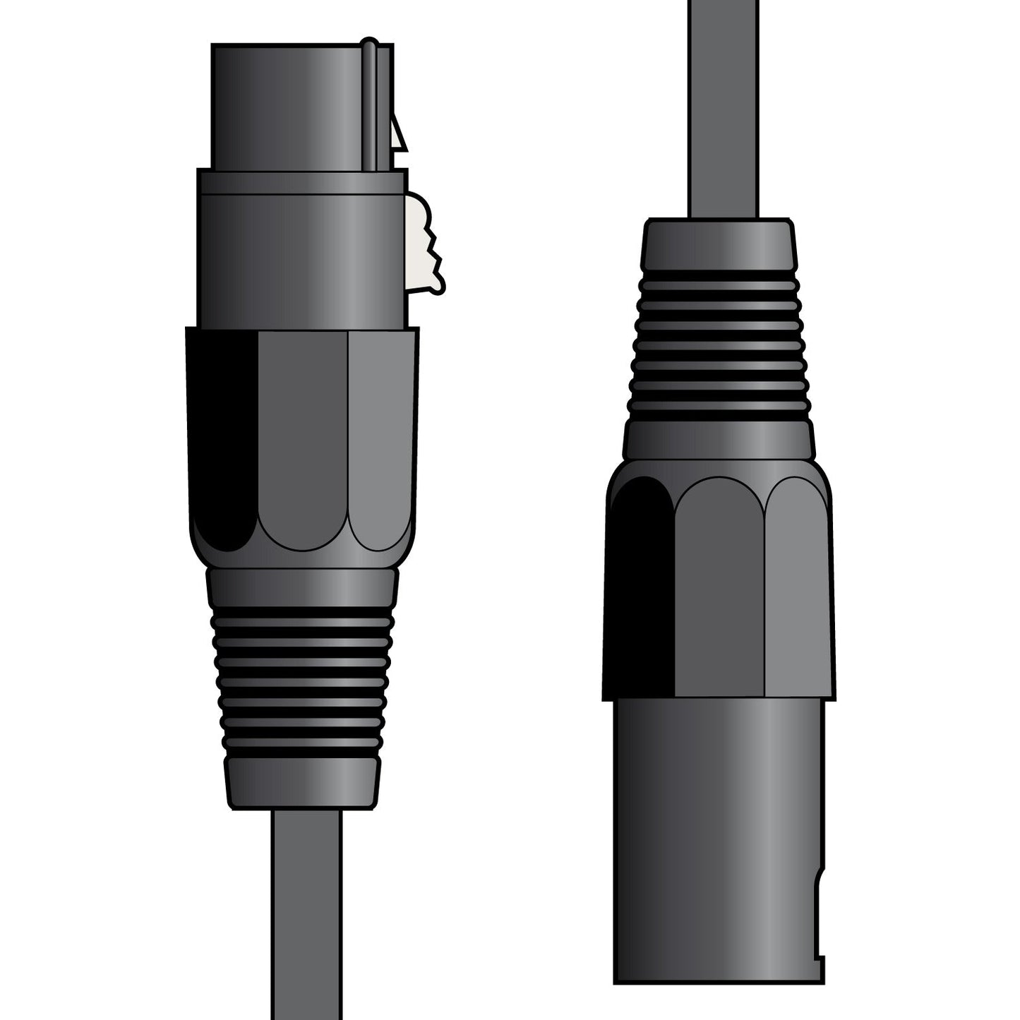 Citronic XLR Male to XLR Female Microphone Audio Lead 1.5m