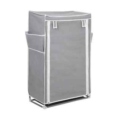 Grey With White Trim 5 Tier Shoe Rack