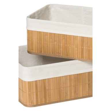 Set Of Two Kankyo Bamboo Storage Boxes