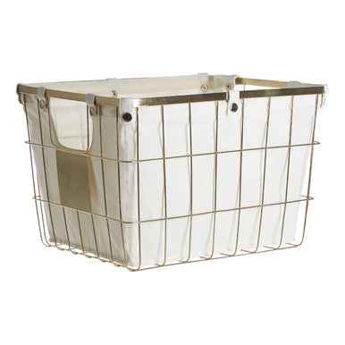 Harga Large Gold Finish Iron Wire Storage Basket