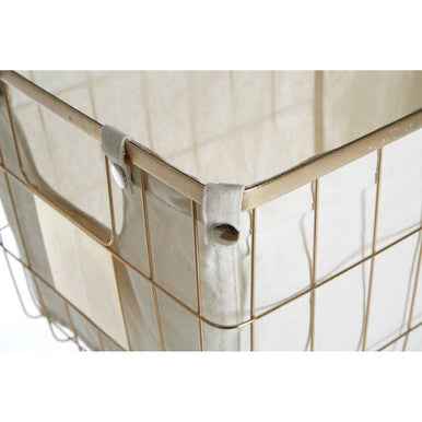 Harga Large Gold Finish Iron Wire Storage Basket